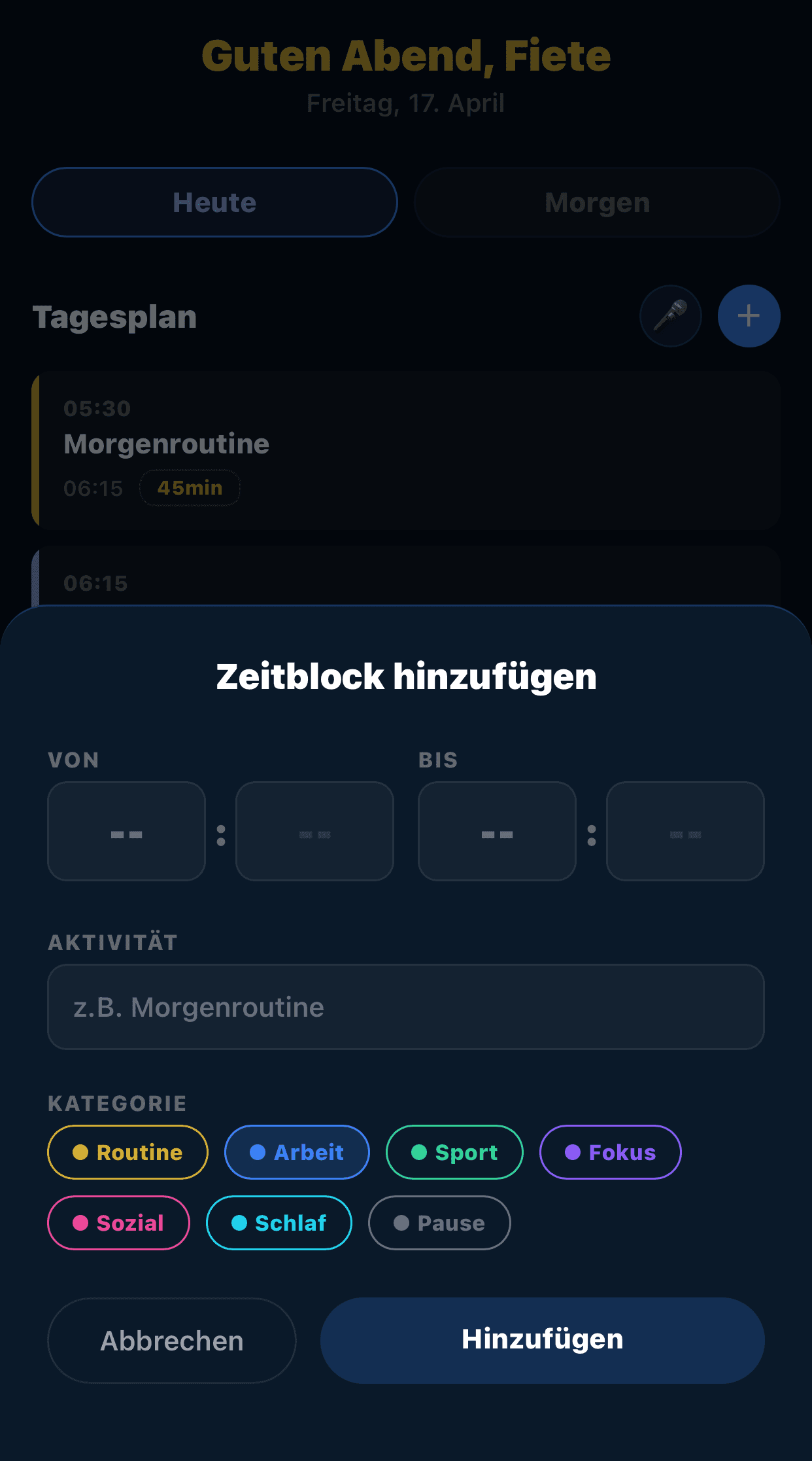 Self Planner screenshot 2